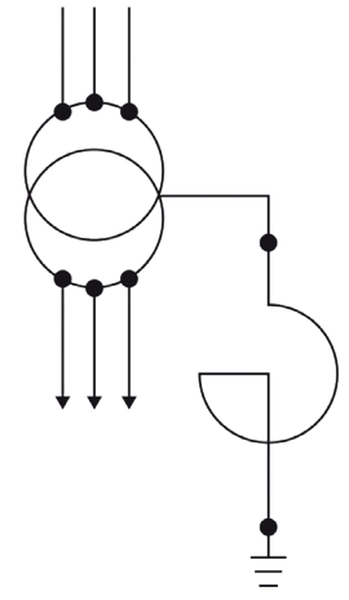 Dławik z&nbsp;uziemionym przewodem zerowym